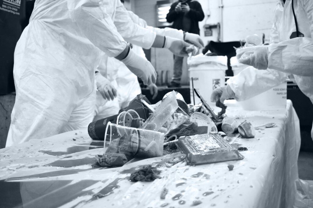 Recycling waste in a lab